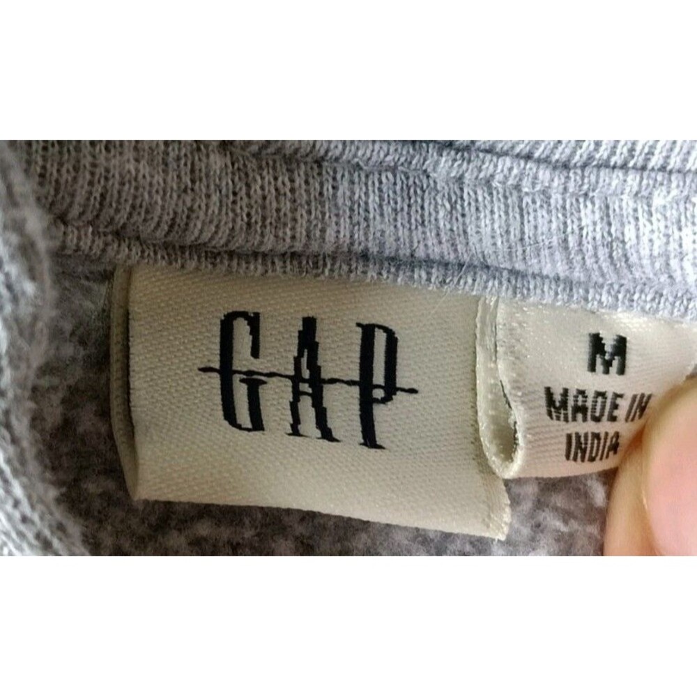 Gap Hoodie Women's Medium Embroidered Gray Pullover - Picture 4 of 8